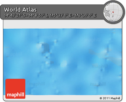 Physical 3D Map of the Area around 14° 26' 6" S, 176° 1' 30" E