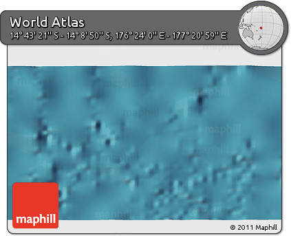 Satellite 3D Map of the Area around 14° 26' 6" S, 176° 52' 30" E
