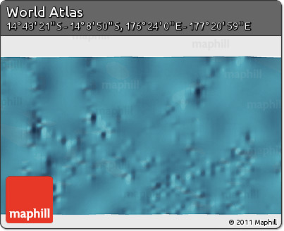 Satellite 3D Map of the Area around 14° 26' 6" S, 176° 52' 30" E