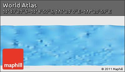 Physical Panoramic Map of the Area around 14° 26' 6" S, 176° 52' 30" E