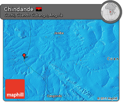 Political 3D Map of Chindande