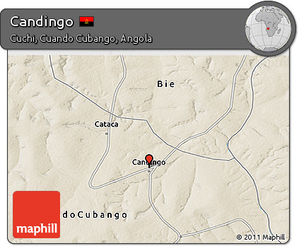 Shaded Relief 3D Map of Candingo