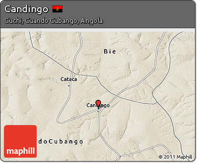 Shaded Relief 3D Map of Candingo