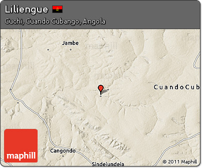Shaded Relief 3D Map of Liliengue