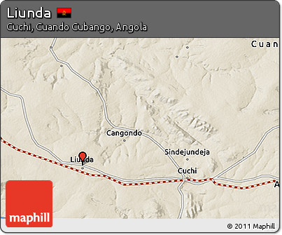 Shaded Relief 3D Map of Liunda