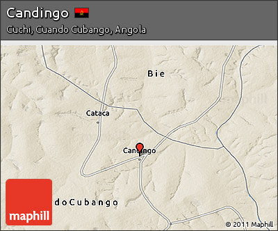 Shaded Relief 3D Map of Candingo