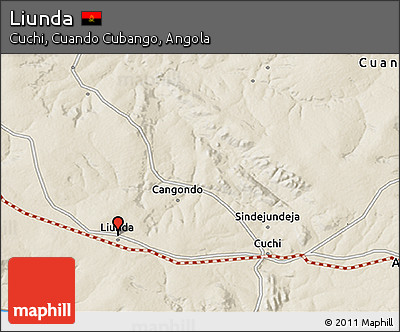 Shaded Relief 3D Map of Liunda