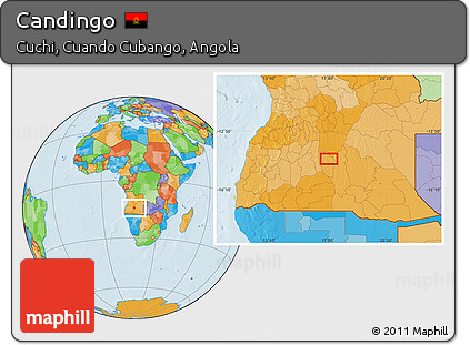 Political Location Map of Candingo