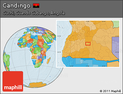 Political Location Map of Candingo