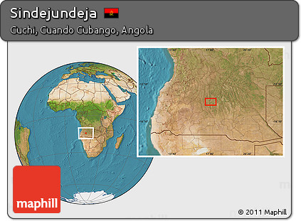 Satellite Location Map of Sindejundeja