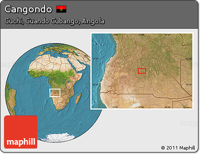 Satellite Location Map of Cangondo