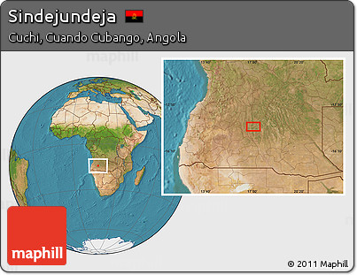 Satellite Location Map of Sindejundeja