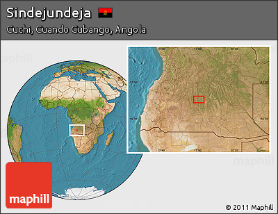 Satellite Location Map of Sindejundeja