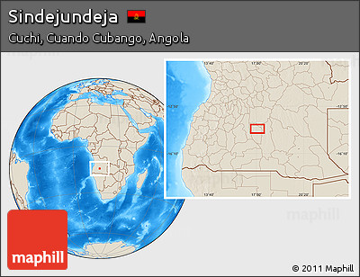 Shaded Relief Location Map of Sindejundeja