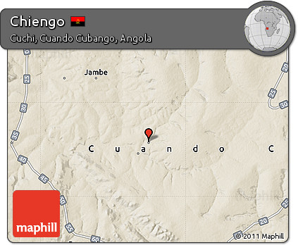 Shaded Relief Map of Chiengo