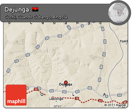 Shaded Relief Map of Dejunga
