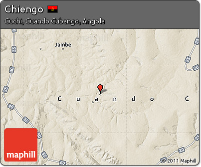 Shaded Relief Map of Chiengo