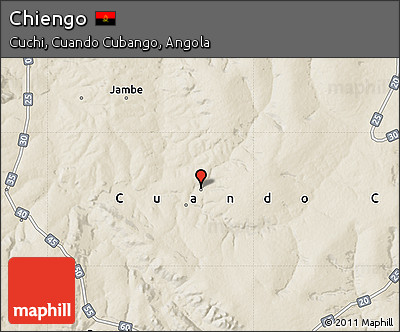Shaded Relief Map of Chiengo