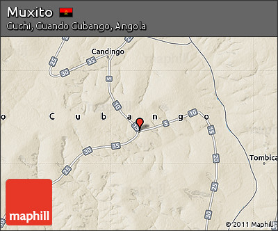 Shaded Relief Map of Muxito
