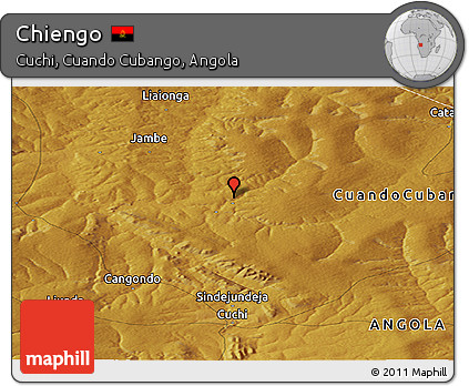 Physical Panoramic Map of Chiengo