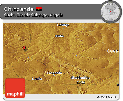 Physical Panoramic Map of Chindande