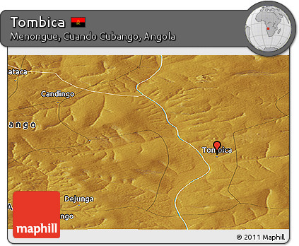 Physical Panoramic Map of Tombica