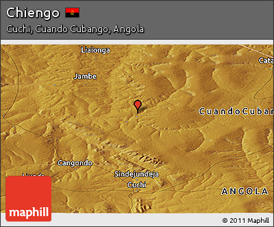 Physical Panoramic Map of Chiengo