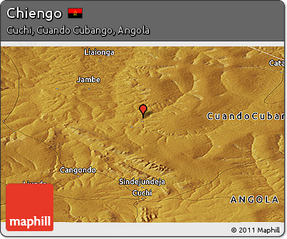 Physical Panoramic Map of Chiengo