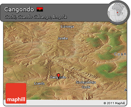 Satellite Panoramic Map of Cangondo