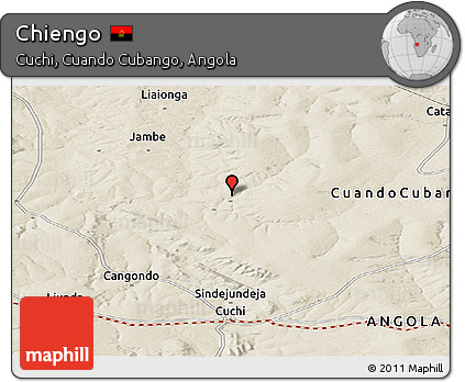 Shaded Relief Panoramic Map of Chiengo