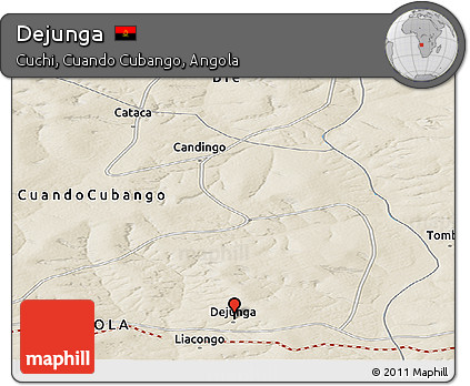 Shaded Relief Panoramic Map of Dejunga