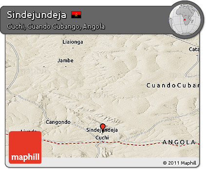 Shaded Relief Panoramic Map of Sindejundeja