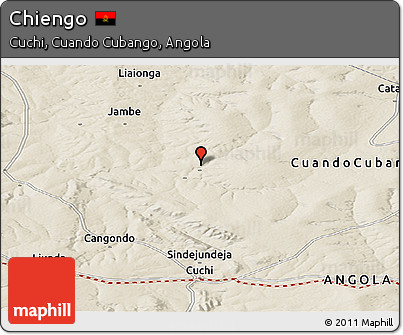 Shaded Relief Panoramic Map of Chiengo