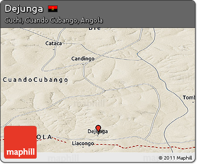 Shaded Relief Panoramic Map of Dejunga