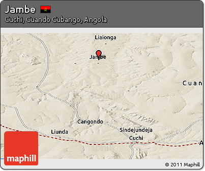 Shaded Relief Panoramic Map of Jambe