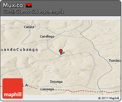 Shaded Relief Panoramic Map of Muxito