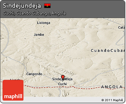 Shaded Relief Panoramic Map of Sindejundeja