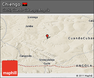 Shaded Relief Panoramic Map of Chiengo