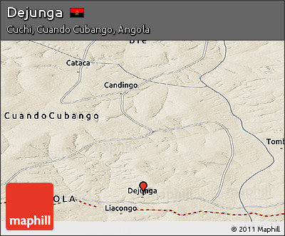 Shaded Relief Panoramic Map of Dejunga