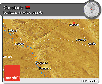 Physical Panoramic Map of Cassinde
