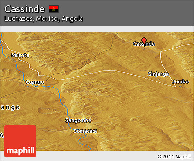 Physical Panoramic Map of Cassinde