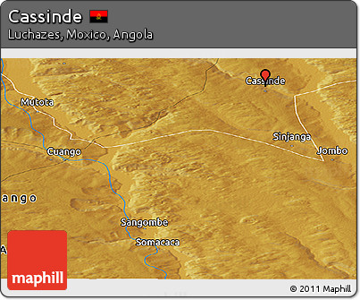 Physical Panoramic Map of Cassinde