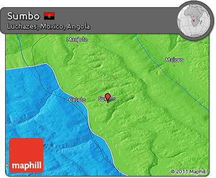Political 3D Map of Sumbo