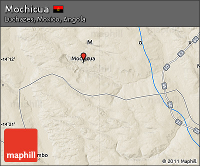 Shaded Relief Map of Mochicua