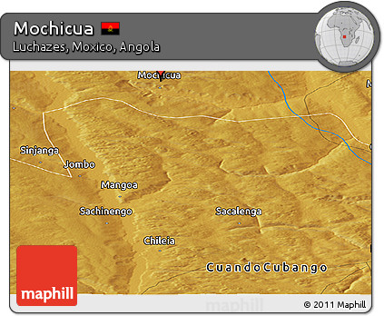 Physical Panoramic Map of Mochicua