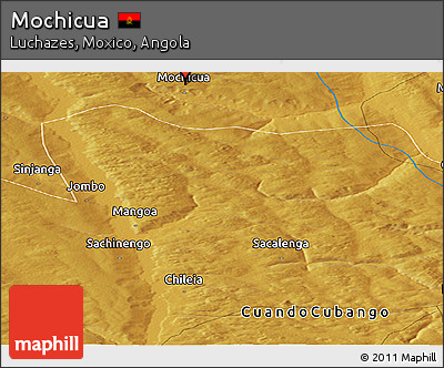 Physical Panoramic Map of Mochicua