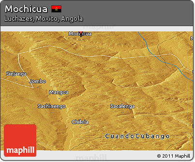 Physical Panoramic Map of Mochicua