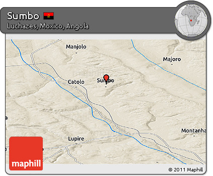 Shaded Relief Panoramic Map of Sumbo
