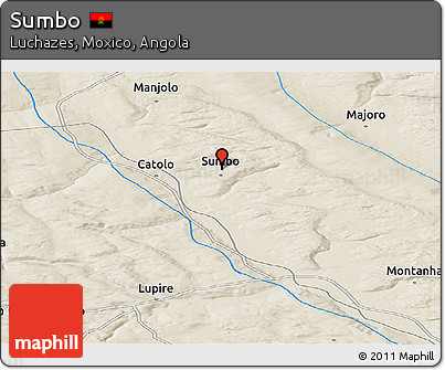 Shaded Relief Panoramic Map of Sumbo