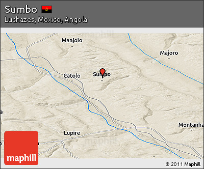 Shaded Relief Panoramic Map of Sumbo